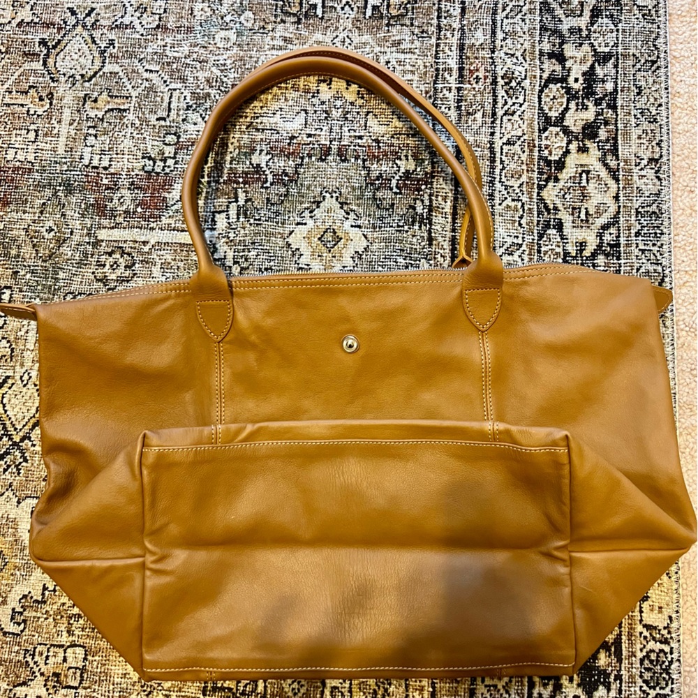 Longchamp cuir leather tote